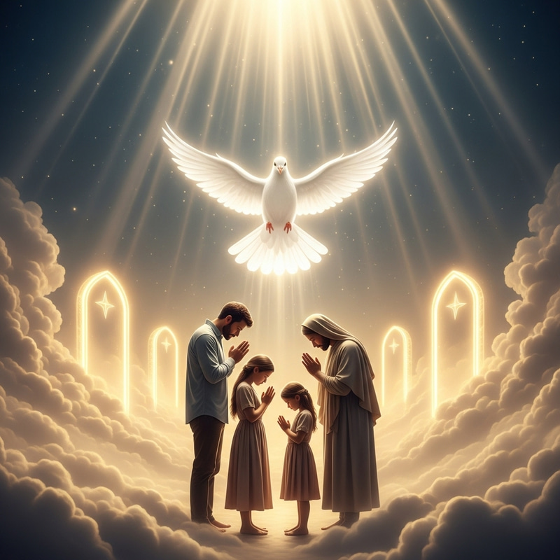 Glowing White Dove Symbolizing the Holy Spirit Glowing White Dove Symbolizing the Holy Spirit