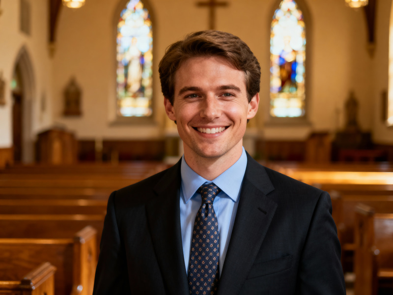 Warm Church Announcements by a Nicely Dressed Male