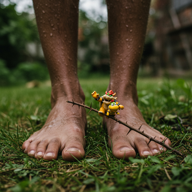 Resilient Barefooter with Bowser Koopa Resilient Barefooter with Bowser Koopa