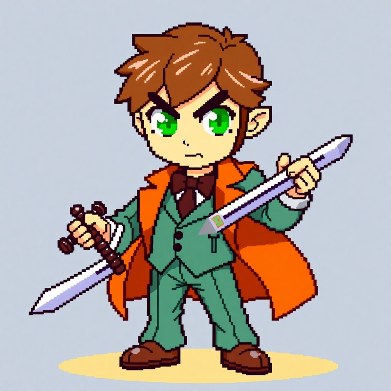 Vibrant Pixel Art Character in 64-Bit Style Vibrant Pixel Art Character in 64-Bit Style