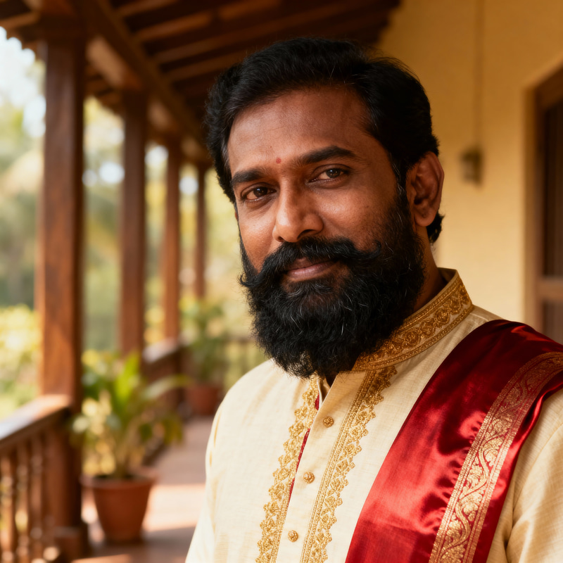 Middle-Aged South Indian Man with Beard Middle-Aged South Indian Man with Beard