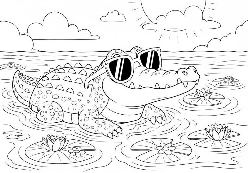 Whimsical Crocodile Art for Kids | Colorful Adventure Whimsical Crocodile Art for Kids | Colorful Adventure