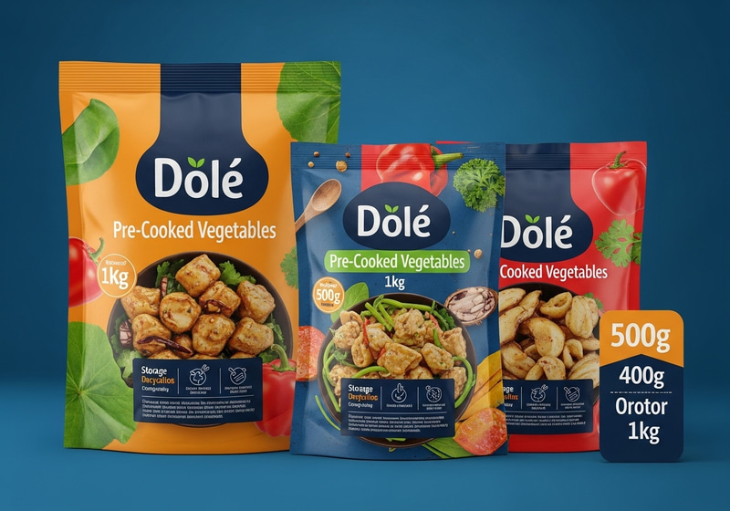 Pré-cooked Dolé Vegetable Packaging - 1kg & 500g Pré-cooked Dolé Vegetable Packaging - 1kg & 500g
