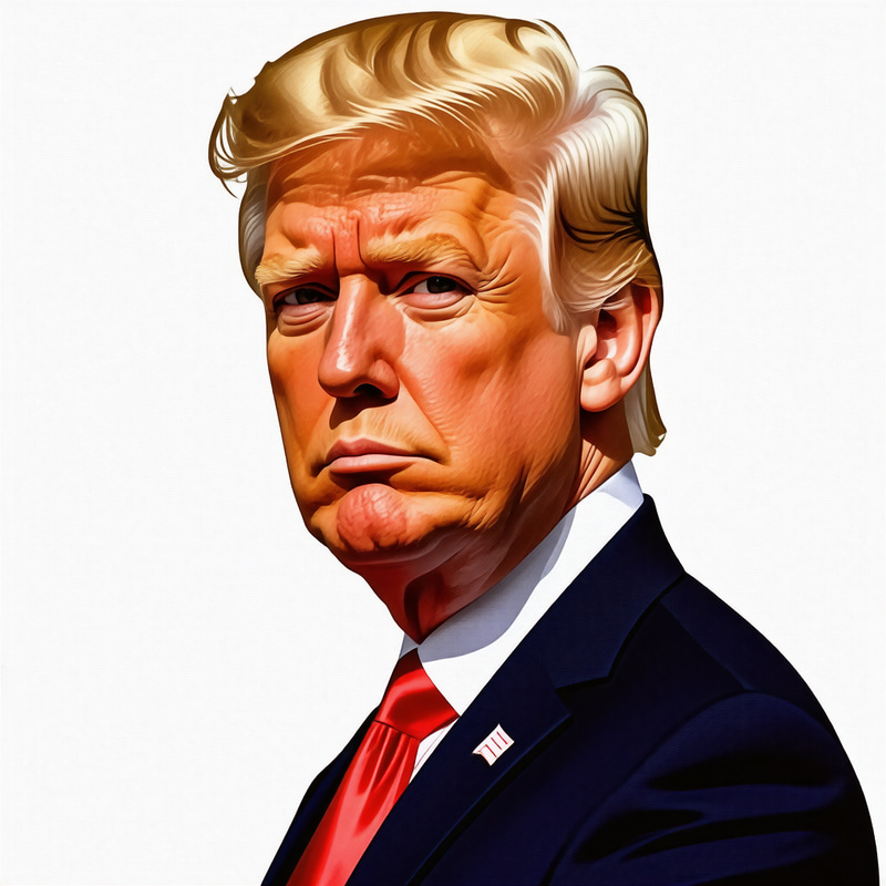 Cartoon Caricature of a Controversial Political Figure Cartoon Caricature of a Controversial Political Figure