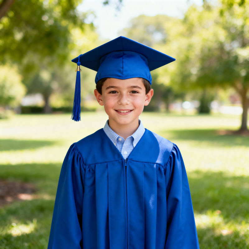 Royal Blue Cap and Gown for Your Son's Picture Royal Blue Cap and Gown for Your Son's Picture