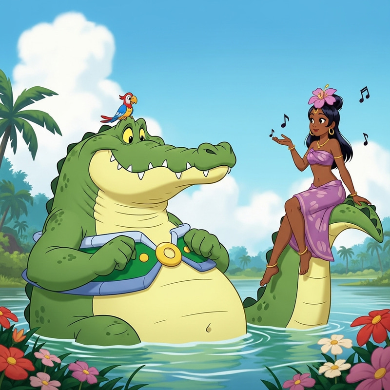 Giant Green Crocodile and Exotic Jungle Adventure