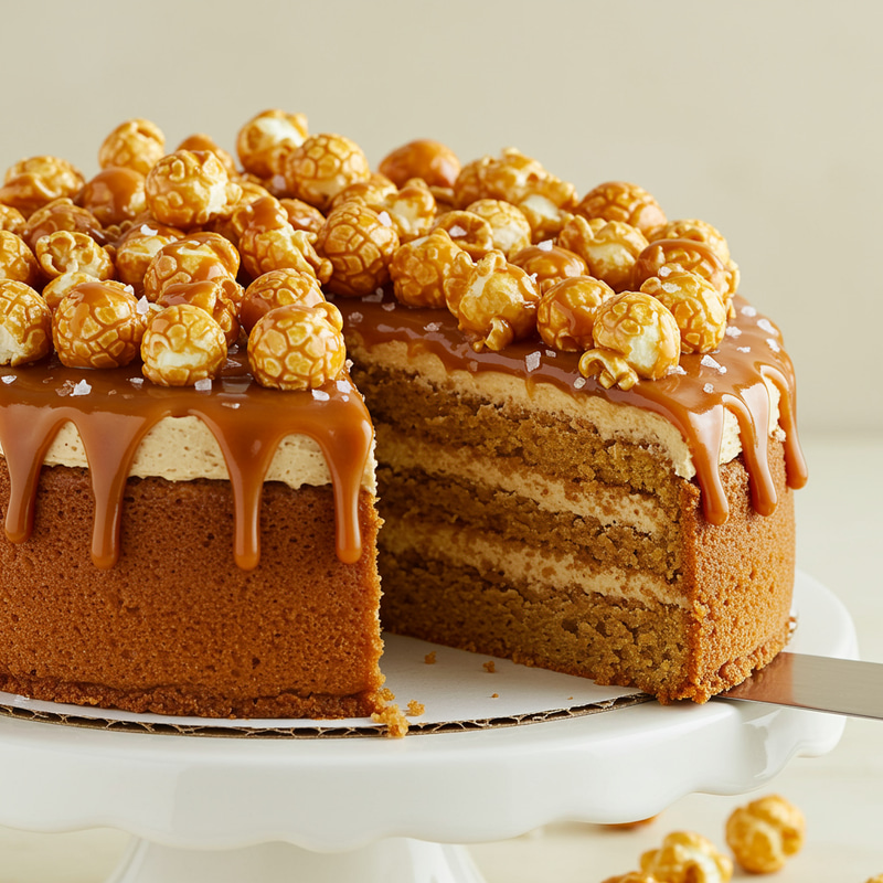 Caramel Popcorn Cake Recipe Caramel Popcorn Cake Recipe