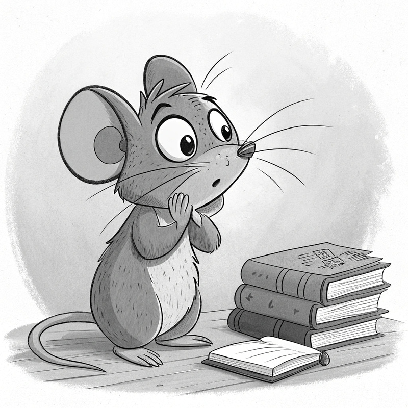 Surprised Mouse Deep in Thought - Captivating Image Surprised Mouse Deep in Thought - Captivating Image