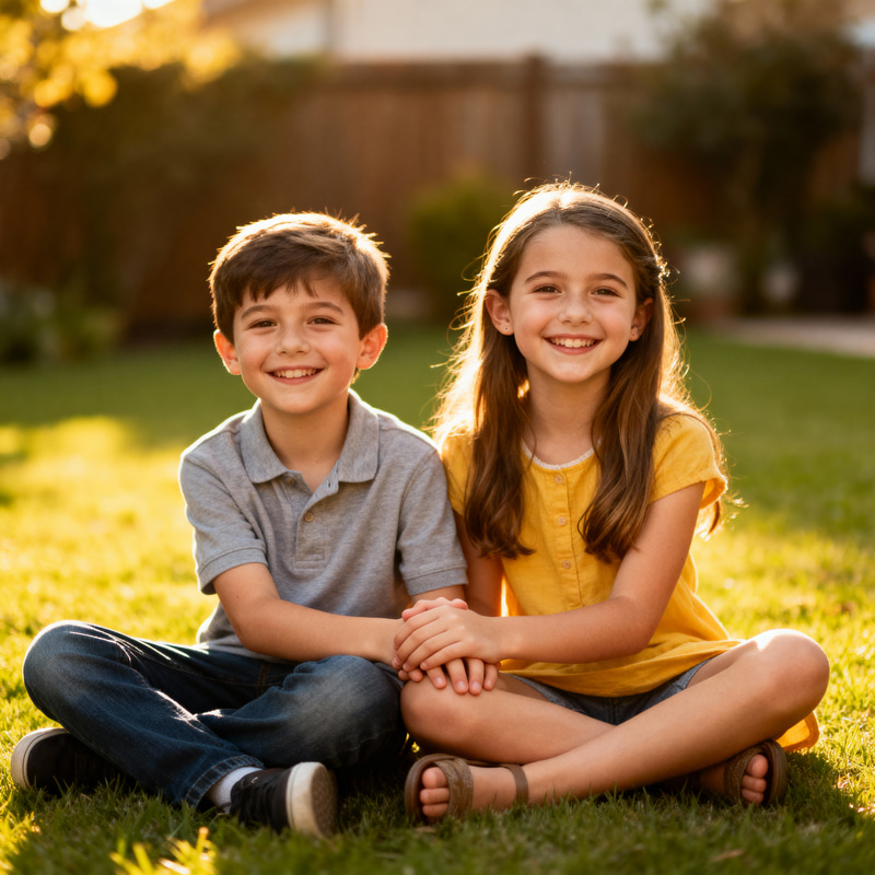 Family with Two Kids - Cherished Moments Family with Two Kids - Cherished Moments