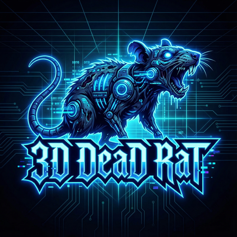 3D DeaD RaT Cyberpunk Logo Design 3D DeaD RaT Cyberpunk Logo Design