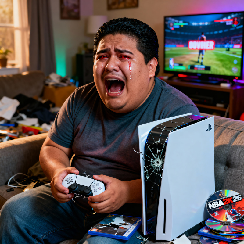 Funny Moment: Gamer Breaks PS5 Over 2K26 Loss Funny Moment: Gamer Breaks PS5 Over 2K26 Loss