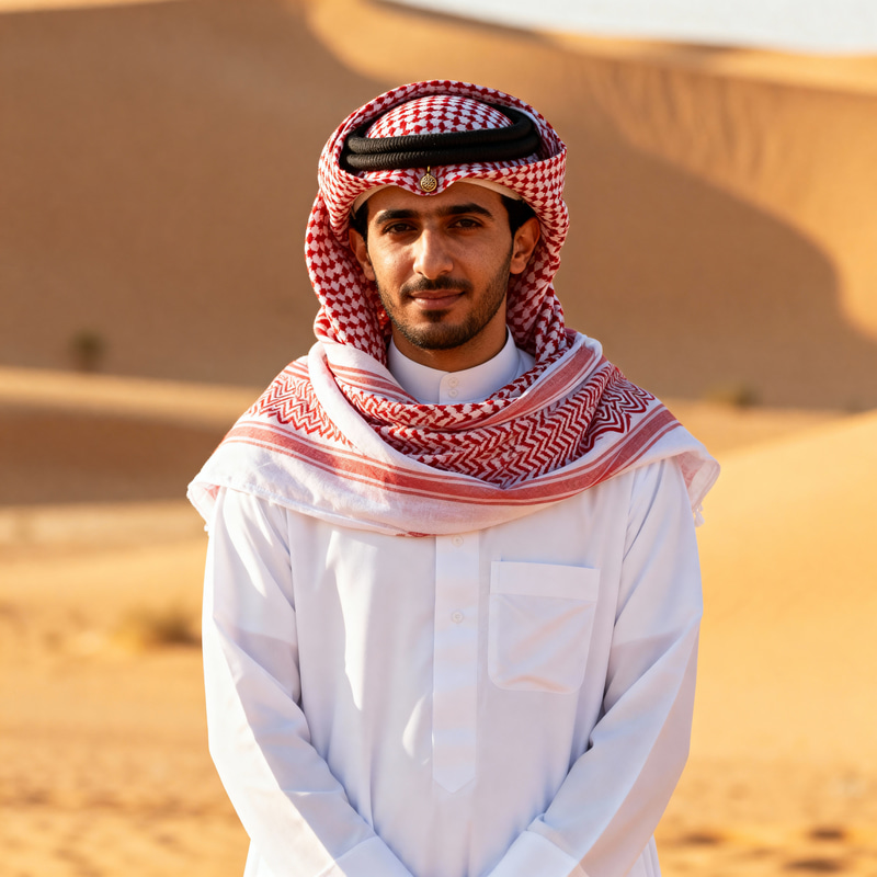 Saudi Arabia Traditional Thobe and Shomag