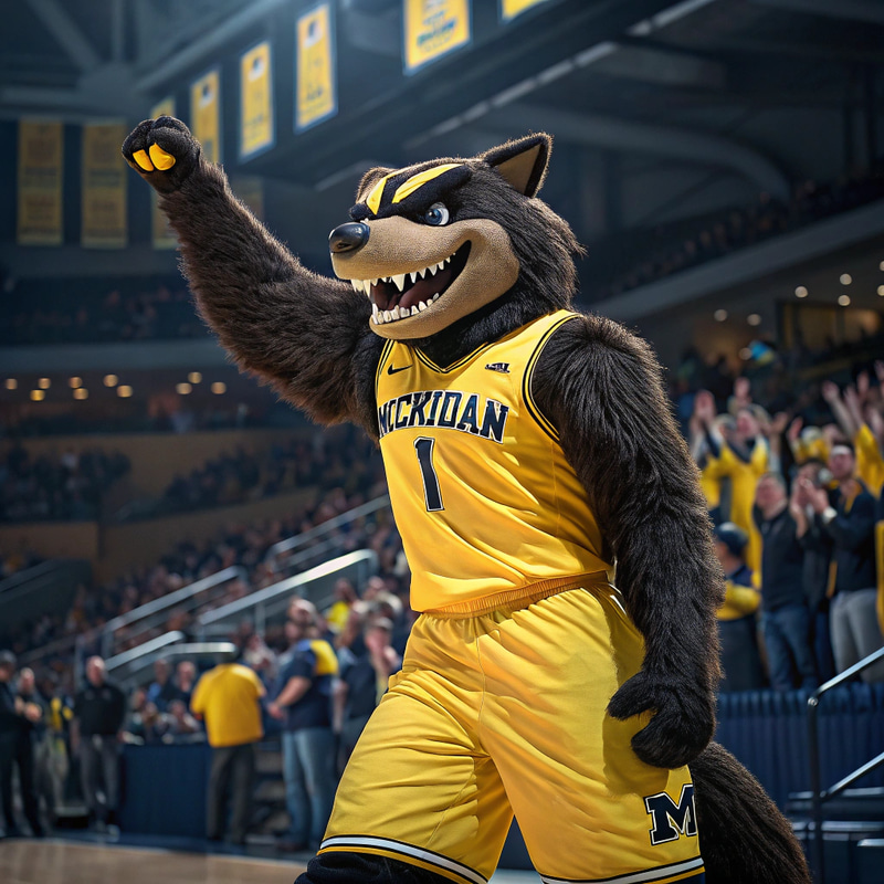Michigan Wolverines Mascot - Spirit of the Team Michigan Wolverines Mascot - Spirit of the Team