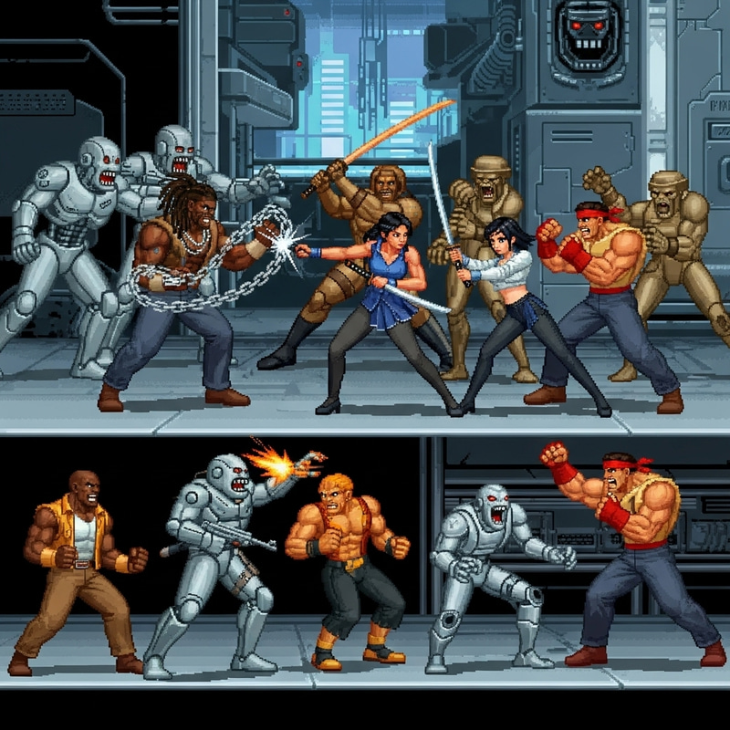 Side Scrolling Beat Em Up Spritesheet Collection
