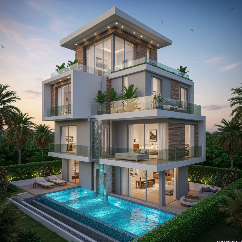 Luxury Triplex Villa with Rooftop Jacuzzi & Pool Luxury Triplex Villa with Rooftop Jacuzzi & Pool