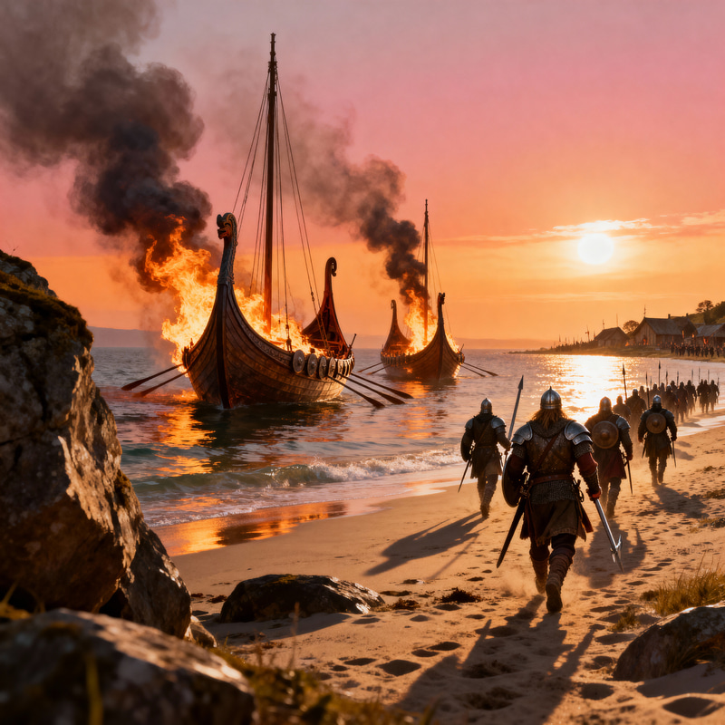 Viking Strategy: Burn the Boats for Victory
