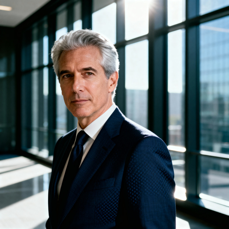 Confident Business Executive in Modern Office Portrait