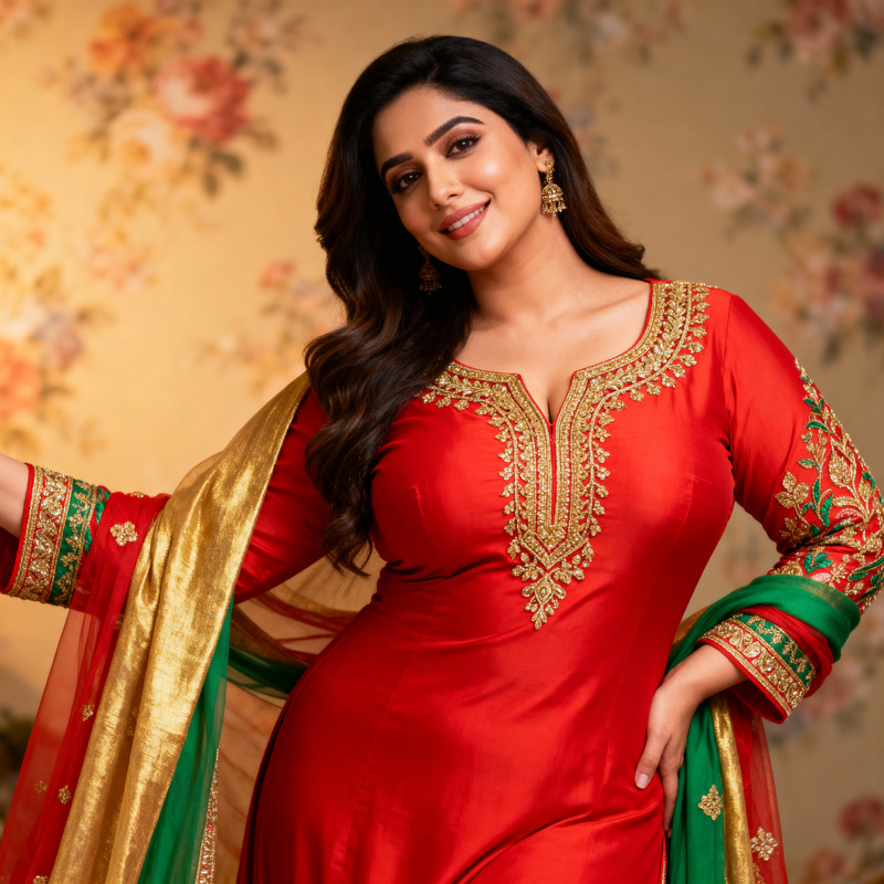 Attractive Pakistani Dress for Curvy Women Attractive Pakistani Dress for Curvy Women