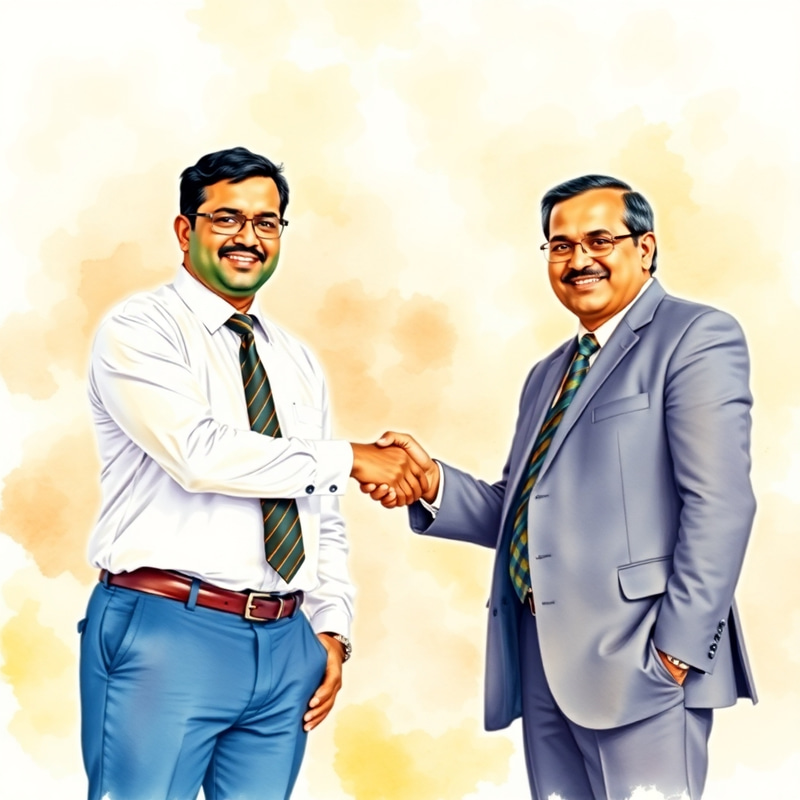 High Class Indian Lawyers - Handshake & Smiles High Class Indian Lawyers - Handshake & Smiles