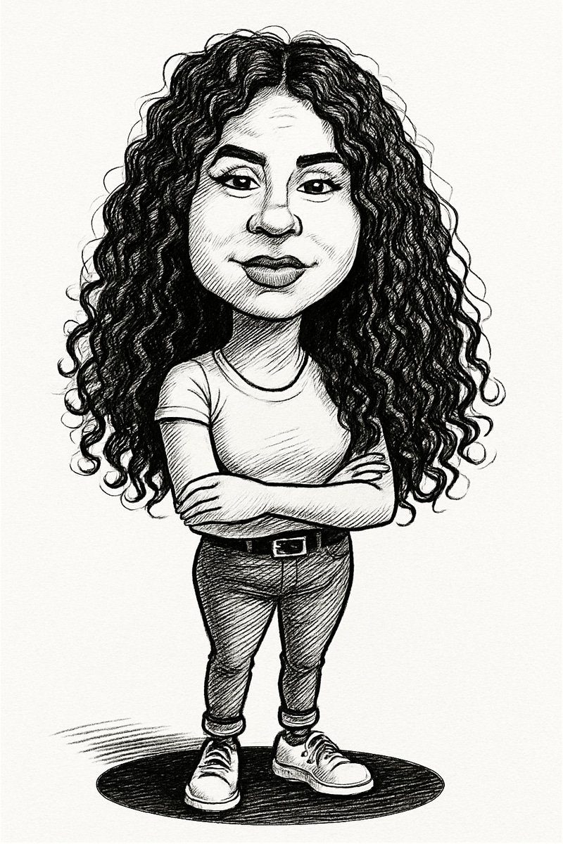 Fun Black and White Caricature Art Creation