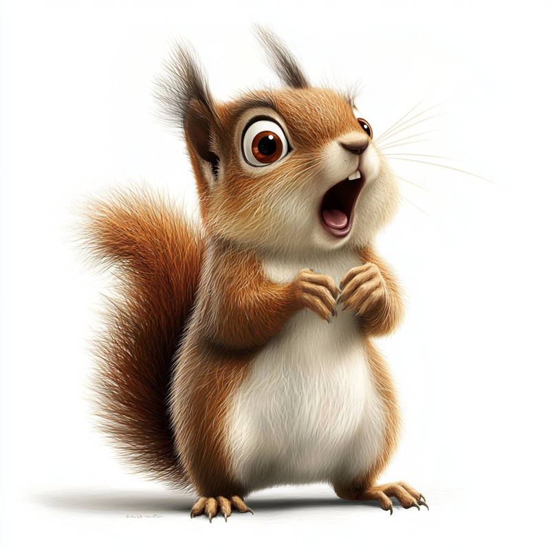 Excited Brown Squirrel Cartoon Image Excited Brown Squirrel Cartoon Image