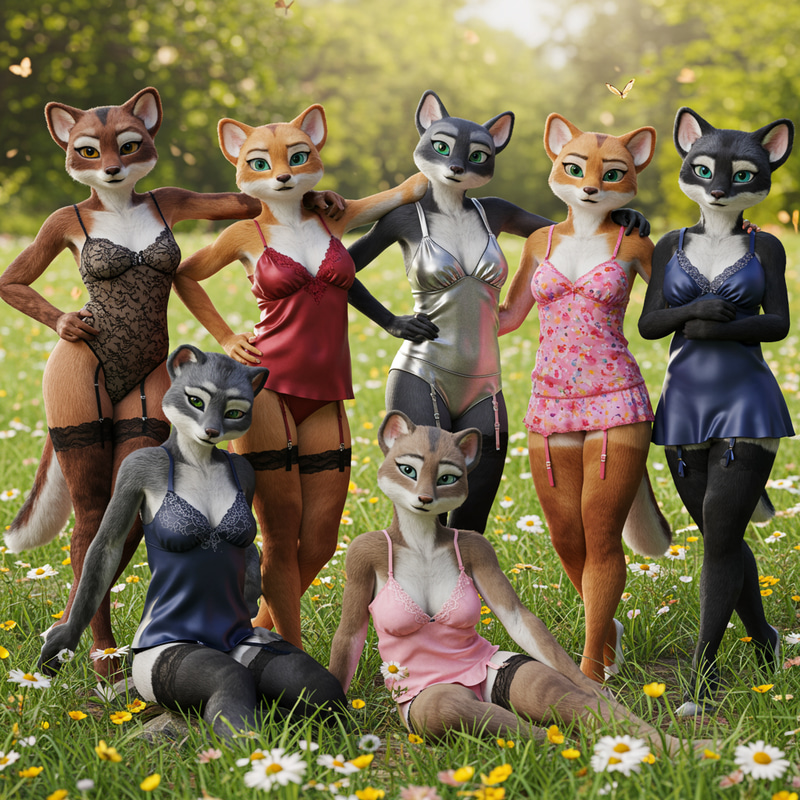 Beautiful Anthropomorphic Women in Lingerie Beautiful Anthropomorphic Women in Lingerie