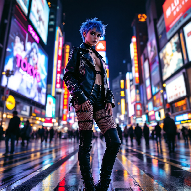 Cyberpunk Street Style in Shibuya: A Fashion Snapshot Cyberpunk Street Style in Shibuya: A Fashion Snapshot