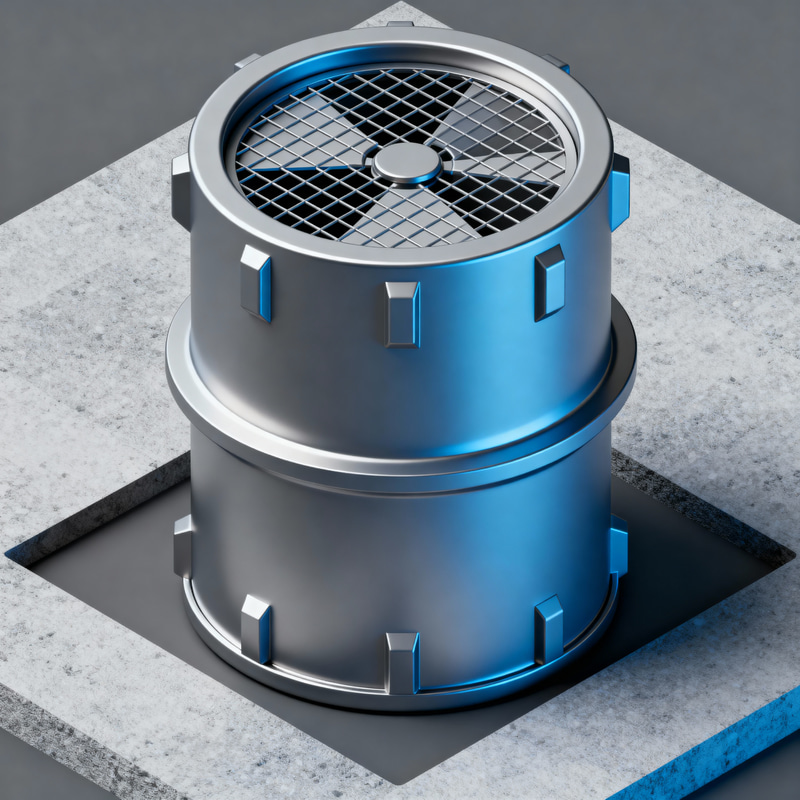 Isometric Nuclear Waste Cask Design Isometric Nuclear Waste Cask Design
