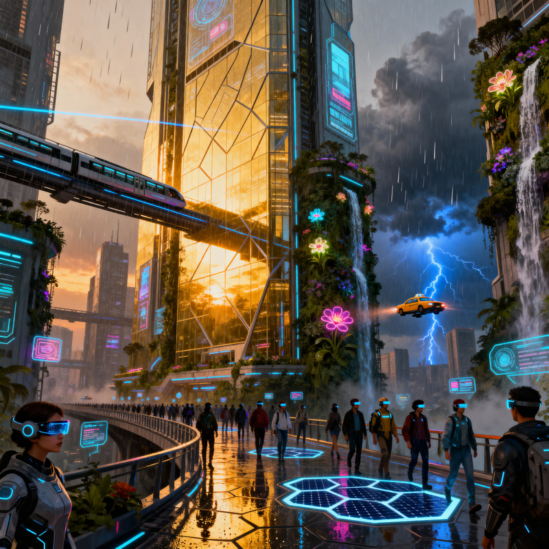 Super Realistic Future City Art