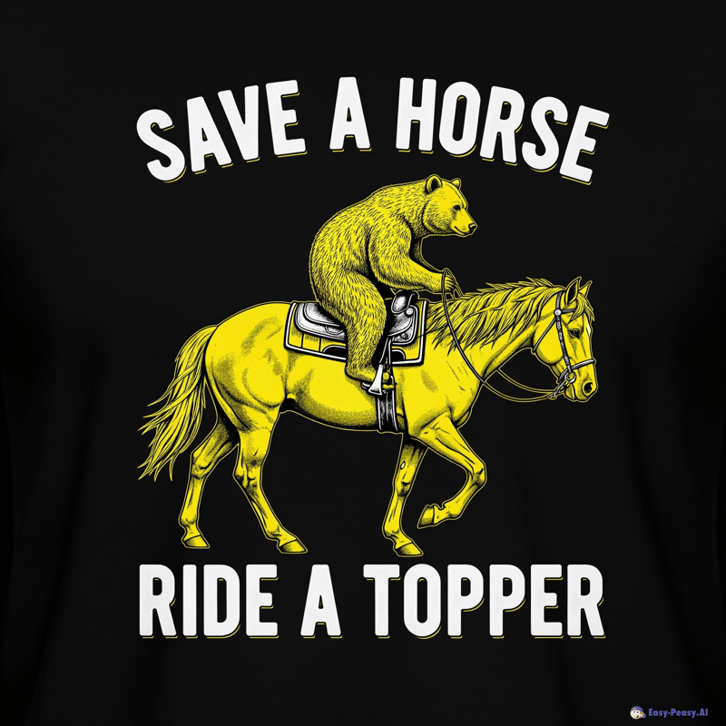 Save a Horse Ride a Topper Shirt Design Save a Horse Ride a Topper Shirt Design