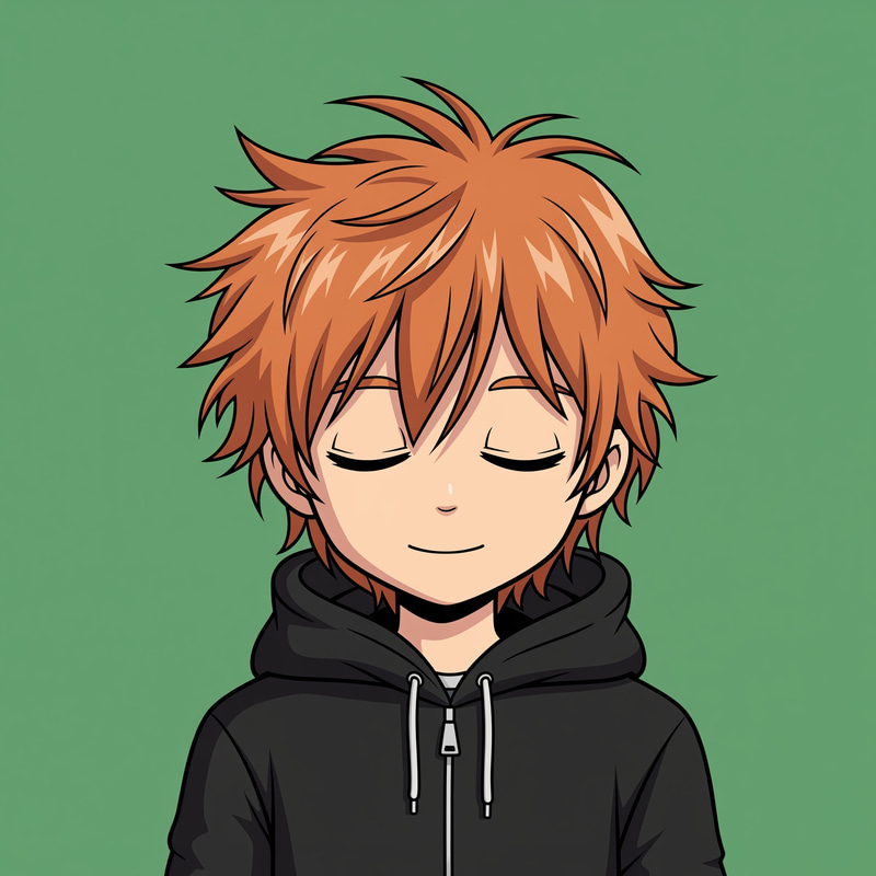 Charming Cartoon Character on Green Background Charming Cartoon Character on Green Background