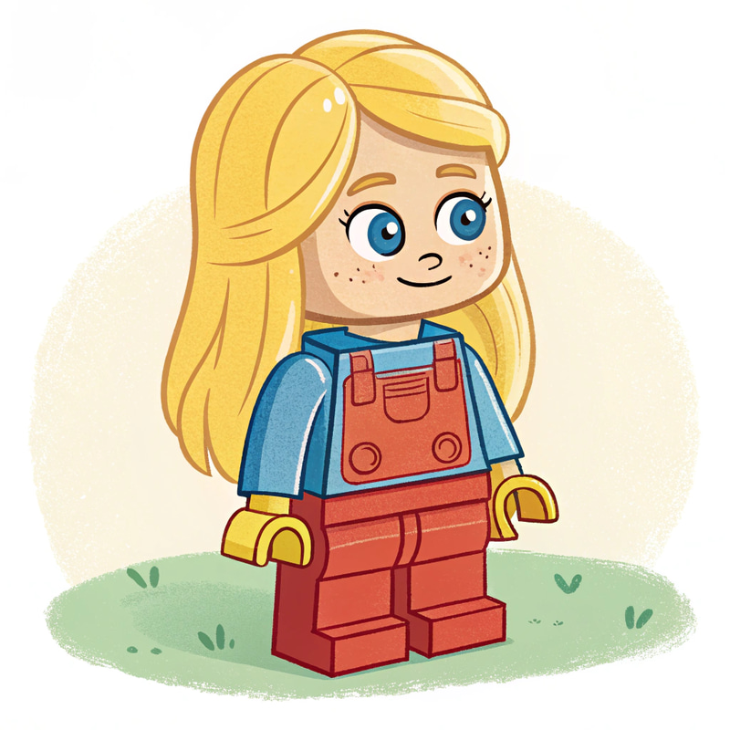 Lego Image of a Blonde Boy with Blue Eyes Lego Image of a Blonde Boy with Blue Eyes