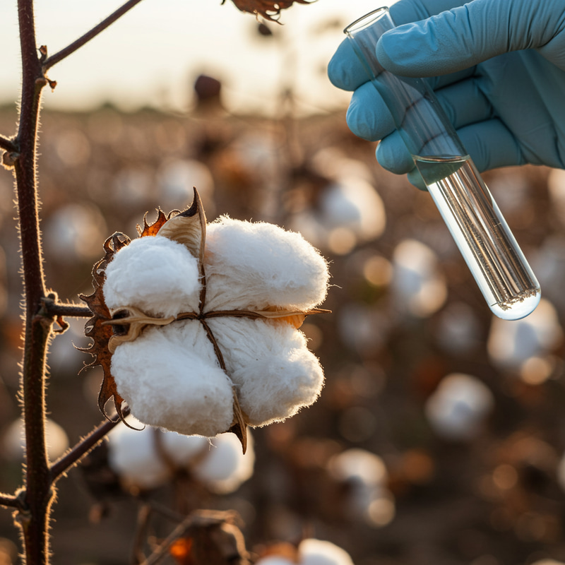 Close-Up of Cotton Boll and Test Tube Close-Up of Cotton Boll and Test Tube