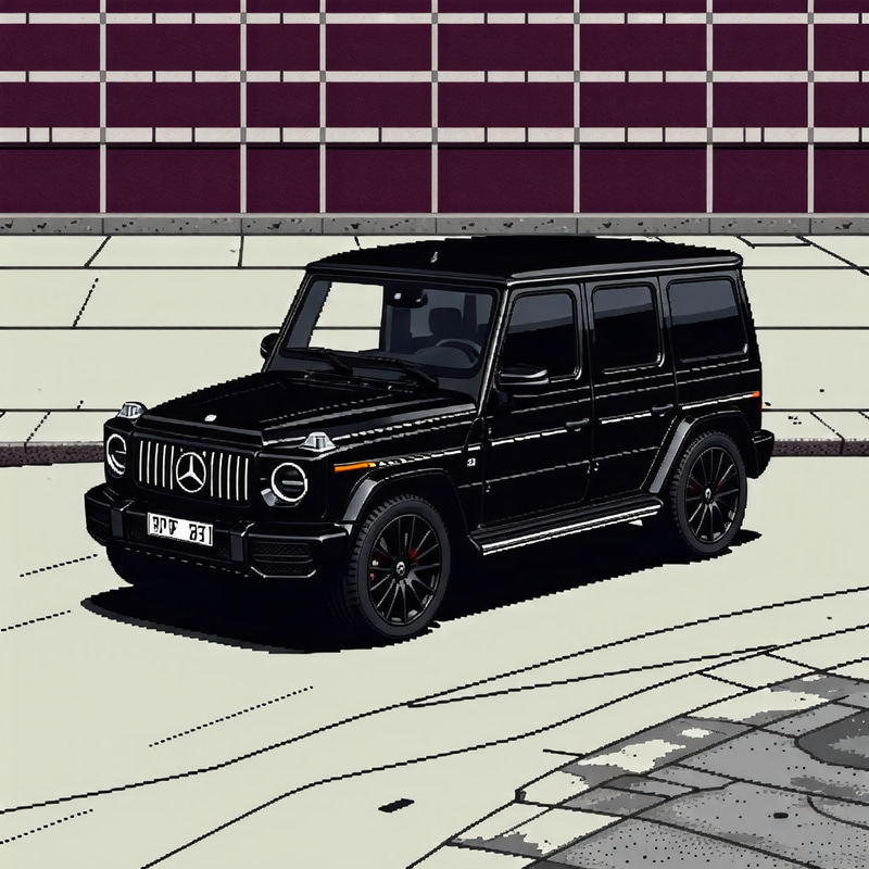 Top View Pixel Art Black G-Class Top View Pixel Art Black G-Class