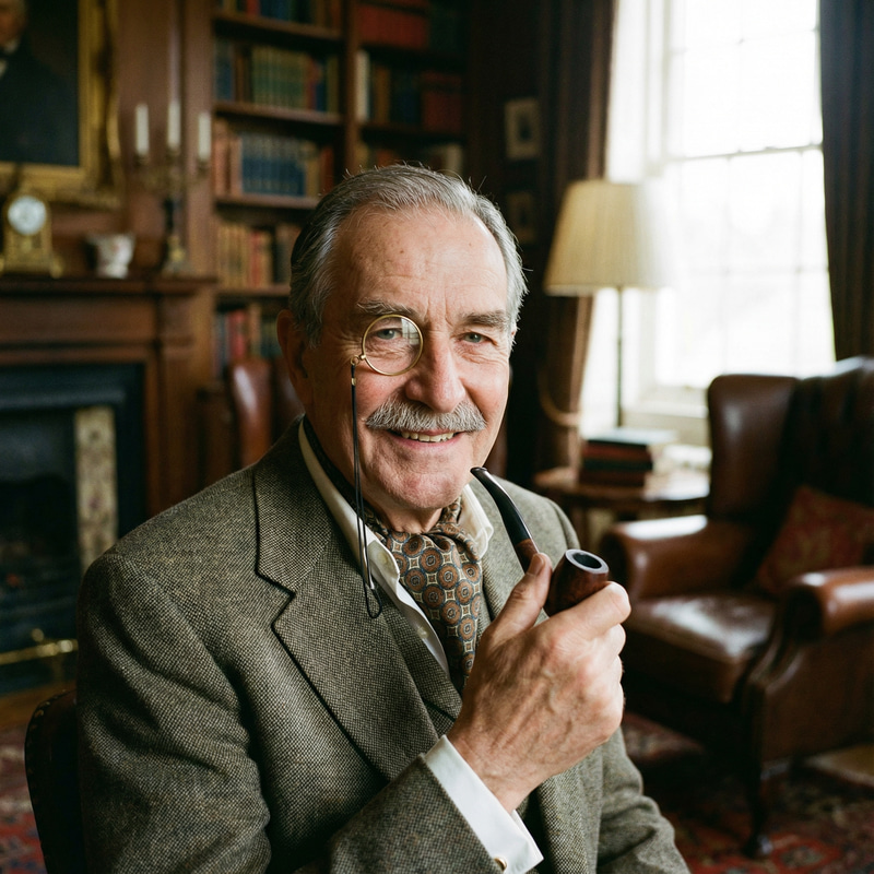 Stylish Man with Monocle and Ascot