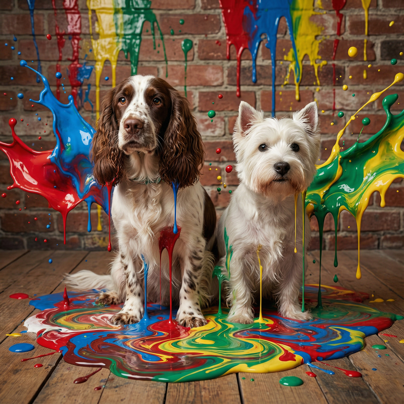 Vibrant Cocker Spaniel & Terrier Art Transformation Vibrant Cocker Spaniel & Terrier Art Transformation