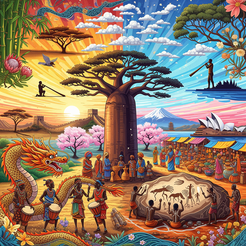 AI Virtual Art: Cultures of Asia, Africa, Australia AI Virtual Art: Cultures of Asia, Africa, Australia