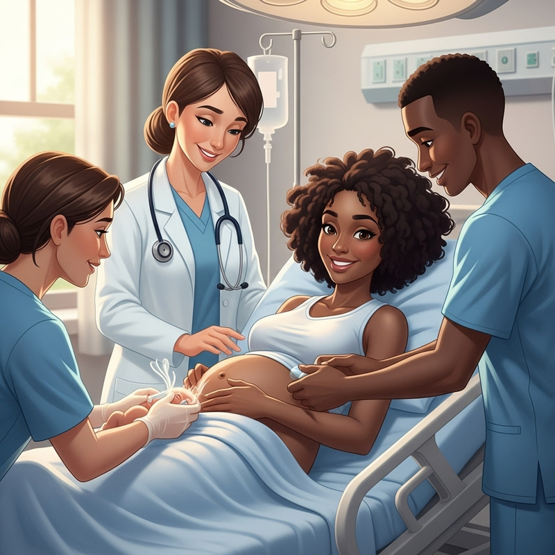 Animated Birth of a Black Pregnant Woman Animated Birth of a Black Pregnant Woman