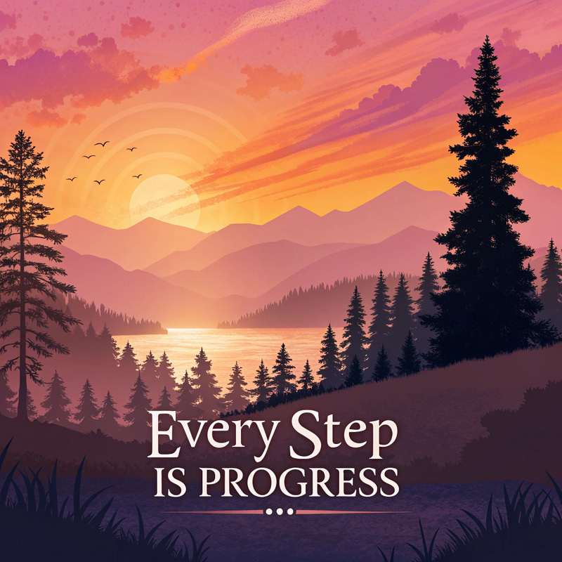 Sunset Gradient Design with Inspirational Quote