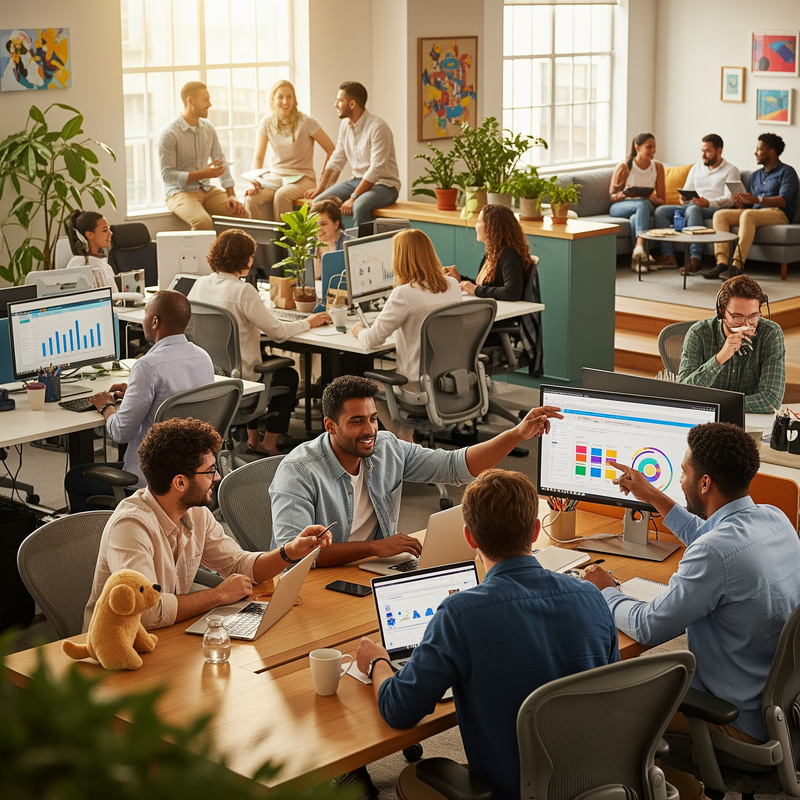 Friendly Office Gathering with 10+ People