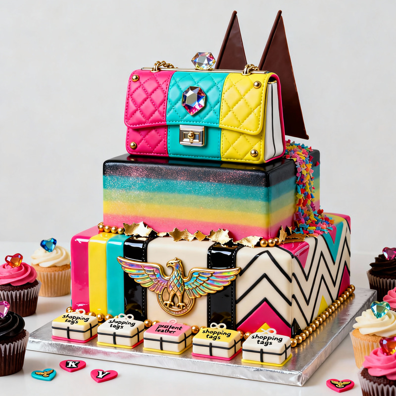Luxe Glam-Box Cakes Inspired by Kurt Geiger Luxe Glam-Box Cakes Inspired by Kurt Geiger