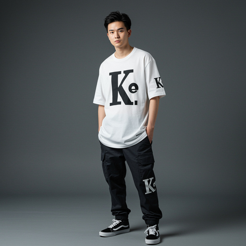 Unique Shorts with Reversed K and E Logo Unique Shorts with Reversed K and E Logo