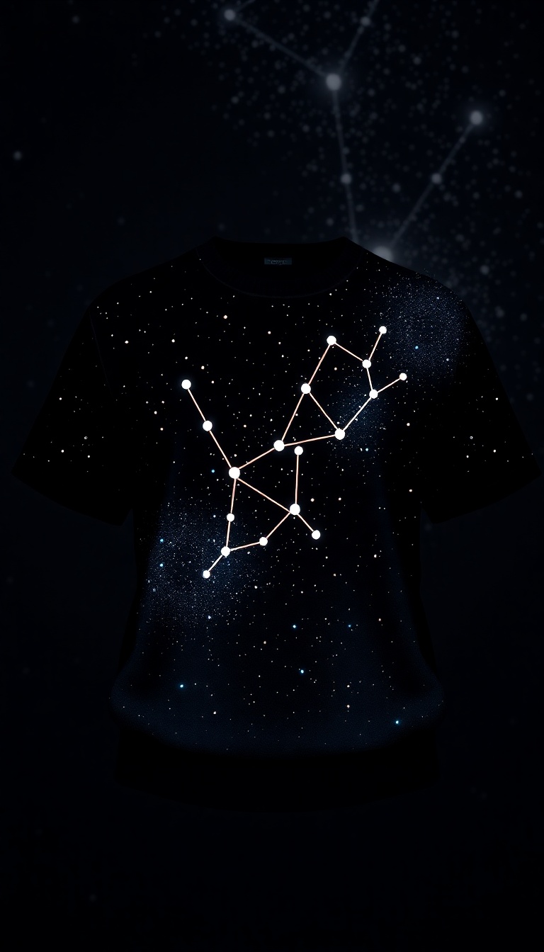 Stylish Short-Sleeve Sweater with Orion Constellation Stylish Short-Sleeve Sweater with Orion Constellation
