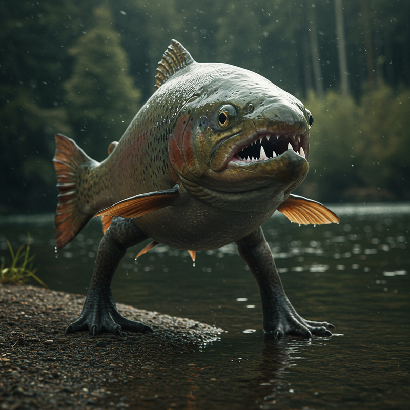 Monstrous Two Legged River Trout Monstrous Two Legged River Trout