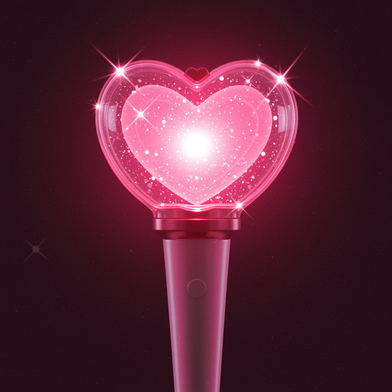 Heart-Inspired Kpop Light Stick in Pink