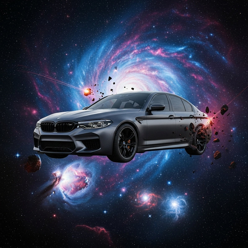 BMW M5 G90 in Space: A Stellar Performance BMW M5 G90 in Space: A Stellar Performance