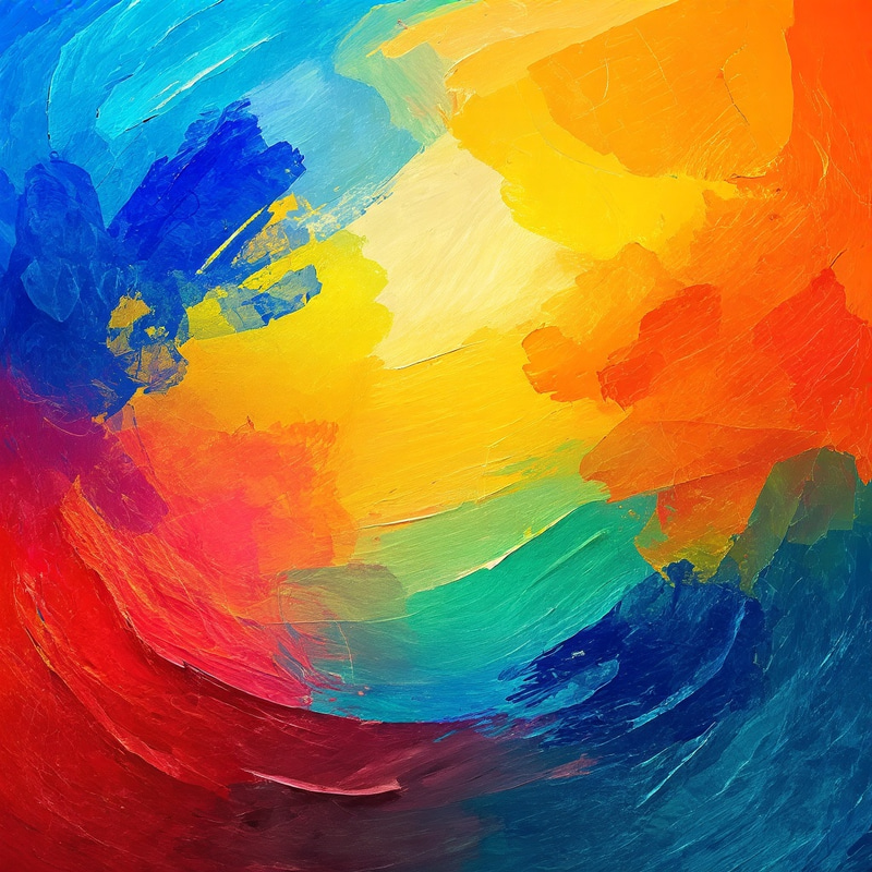 Vibrant Impressionist Digital Art Composition