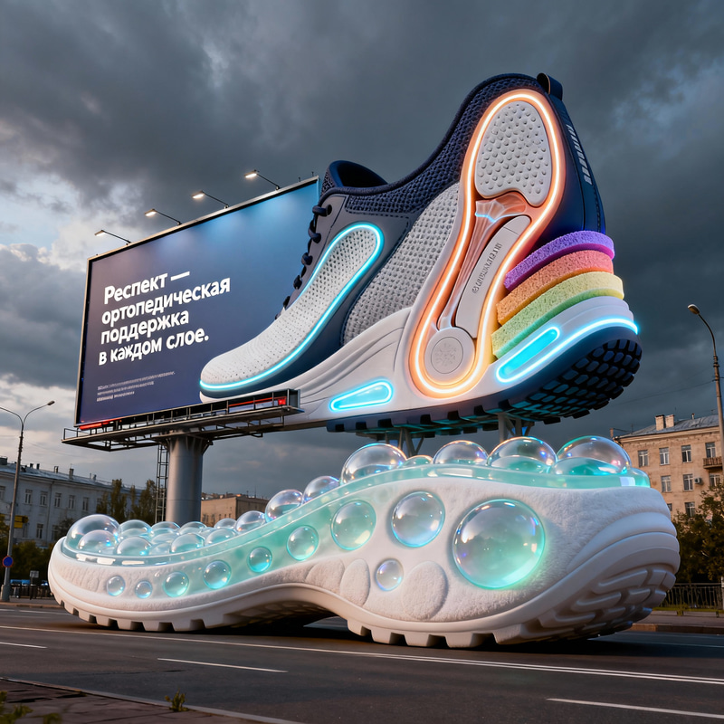 3D Orthopedic Shoe Billboard Design 3D Orthopedic Shoe Billboard Design