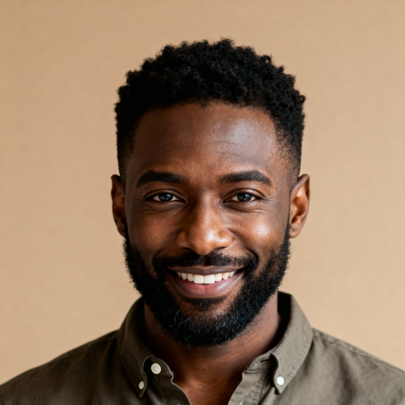 Warm Portrait of a Black Man in His 30s