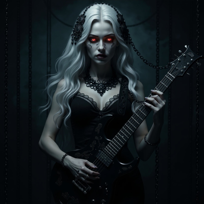 Gothic Enchantress: Haunting Digital Art Portrait